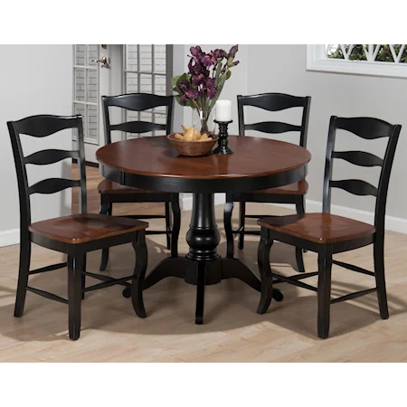 5 Piece Dining Set with Lexington Ladderback Chairs